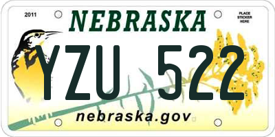 NE license plate YZU522