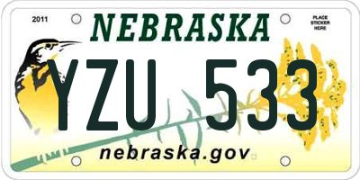 NE license plate YZU533