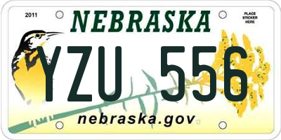 NE license plate YZU556