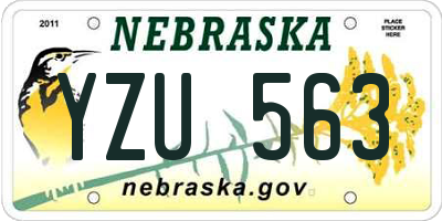 NE license plate YZU563