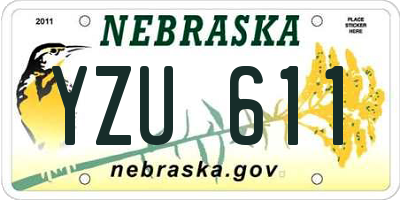 NE license plate YZU611