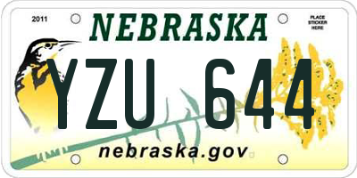 NE license plate YZU644