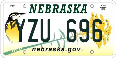 NE license plate YZU696