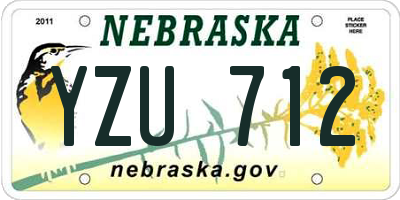 NE license plate YZU712