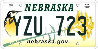 NE license plate YZU723
