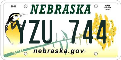 NE license plate YZU744