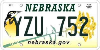 NE license plate YZU752