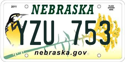 NE license plate YZU753