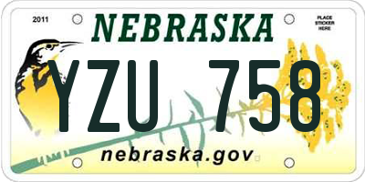 NE license plate YZU758