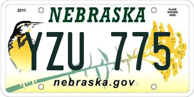 NE license plate YZU775