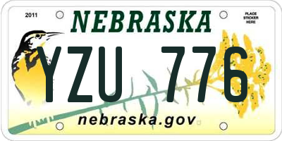 NE license plate YZU776