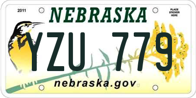 NE license plate YZU779