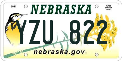 NE license plate YZU822