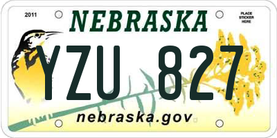 NE license plate YZU827