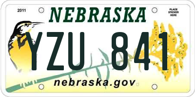 NE license plate YZU841