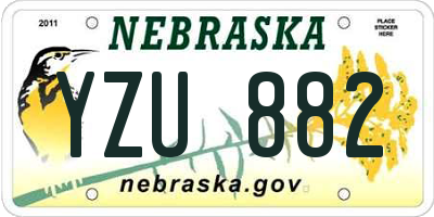 NE license plate YZU882