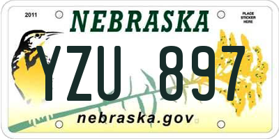 NE license plate YZU897