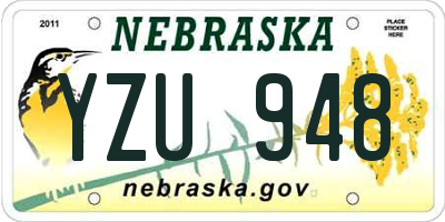 NE license plate YZU948