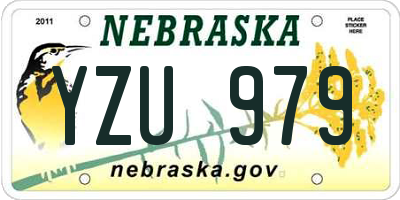 NE license plate YZU979