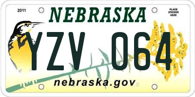 NE license plate YZV064