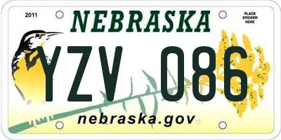 NE license plate YZV086