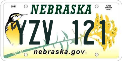 NE license plate YZV121