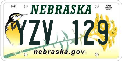 NE license plate YZV129