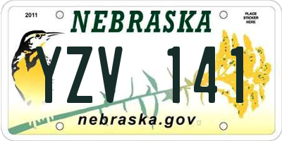 NE license plate YZV141