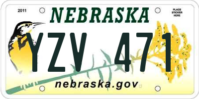 NE license plate YZV471