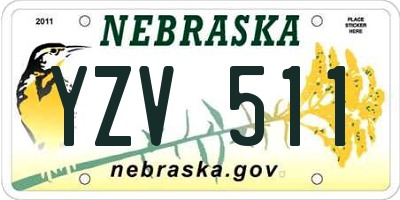 NE license plate YZV511