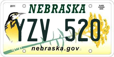 NE license plate YZV520