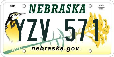 NE license plate YZV571