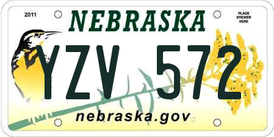 NE license plate YZV572