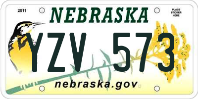 NE license plate YZV573