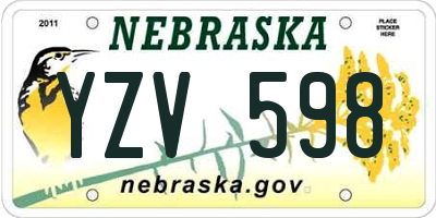 NE license plate YZV598