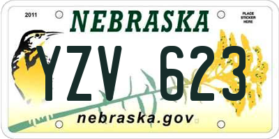 NE license plate YZV623