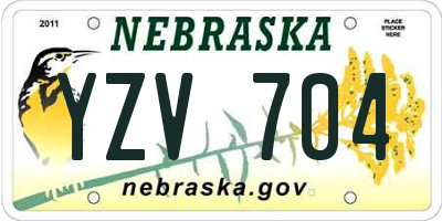 NE license plate YZV704