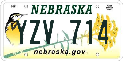 NE license plate YZV714