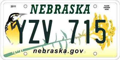 NE license plate YZV715