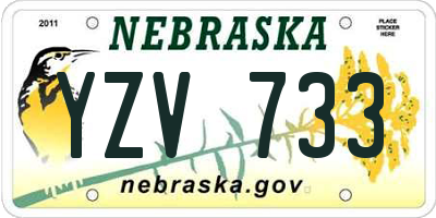 NE license plate YZV733