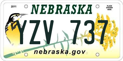 NE license plate YZV737