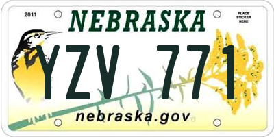 NE license plate YZV771