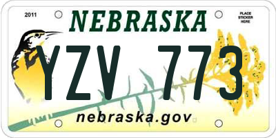 NE license plate YZV773