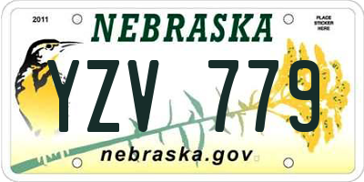 NE license plate YZV779