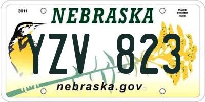 NE license plate YZV823