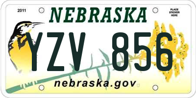 NE license plate YZV856