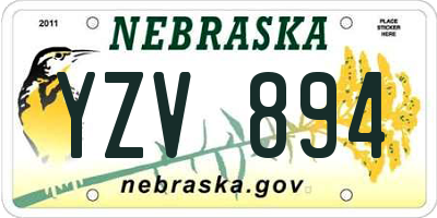 NE license plate YZV894