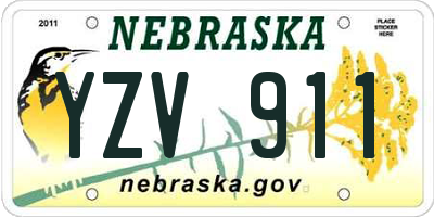 NE license plate YZV911