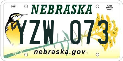NE license plate YZW073