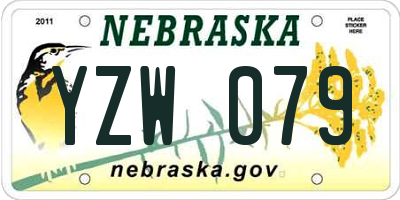 NE license plate YZW079